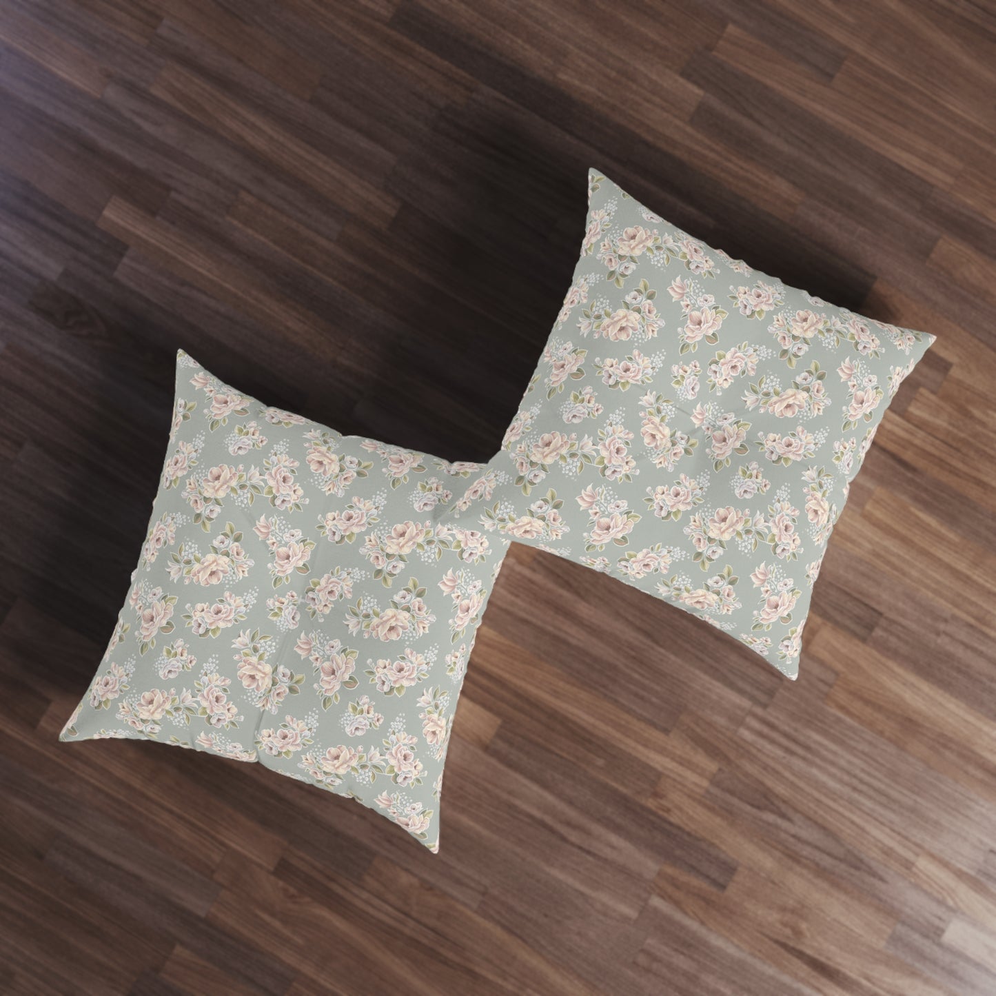 1 Corinthians 13:4-7 - Square Tufted Floor Pillow