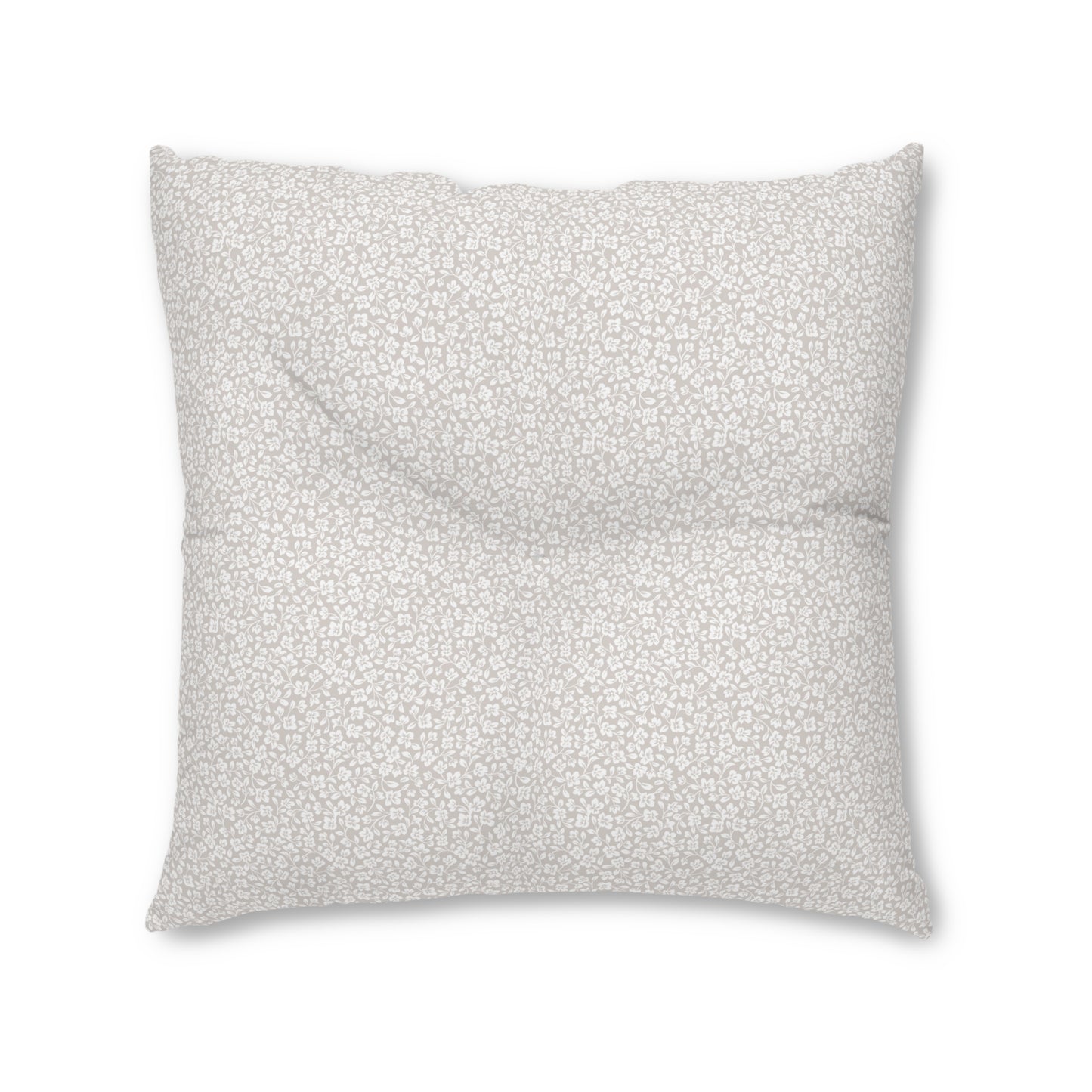 2 Corinthians 4:8-9 - Taupe - Square Tufted Floor Pillow
