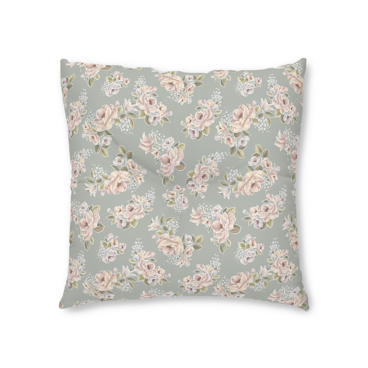 1 Corinthians 13:4-7 - Square Tufted Floor Pillow