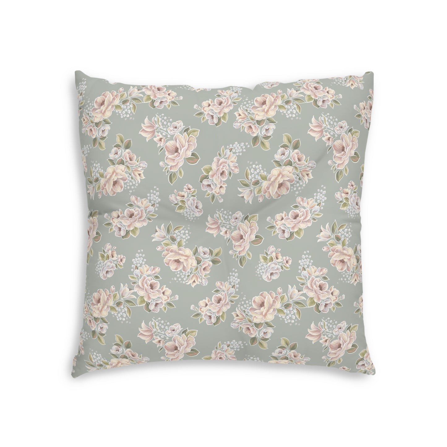 1 Corinthians 13:4-7 - Square Tufted Floor Pillow