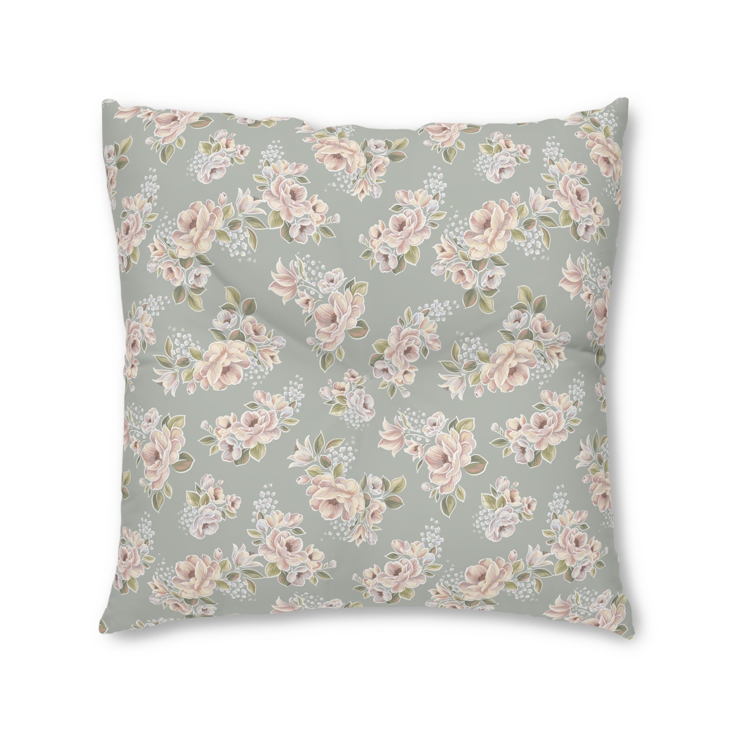 1 Corinthians 13:4-7 - Square Tufted Floor Pillow