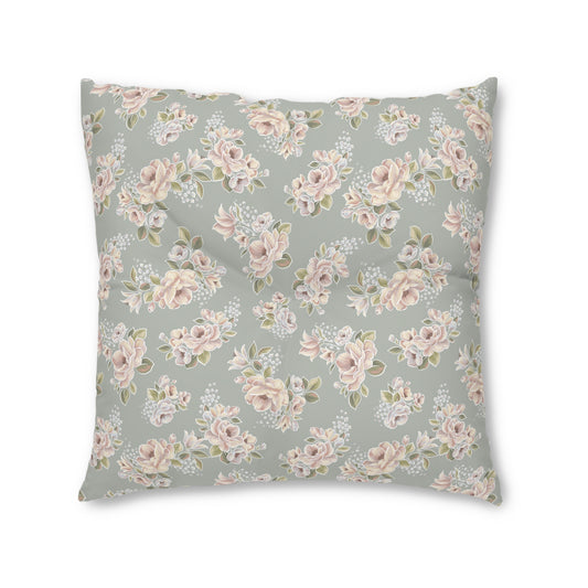 1 Corinthians 13:4-7 - Square Tufted Floor Pillow