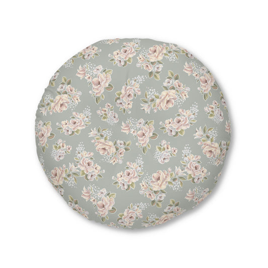 1 Corinthians 13:4-7 - Round Tufted Floor Pillow