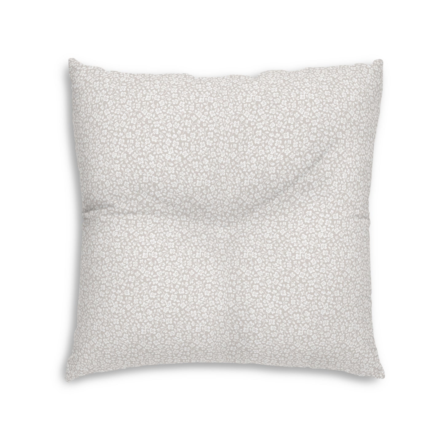 2 Corinthians 4:8-9 - Taupe - Square Tufted Floor Pillow