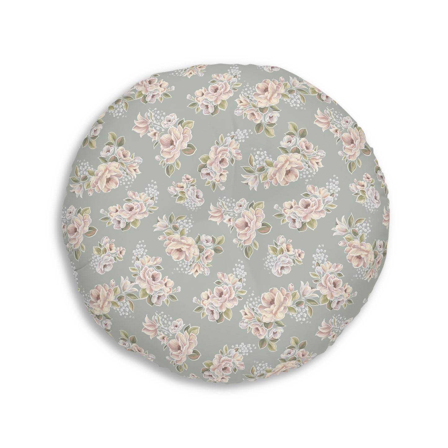 1 Corinthians 13:4-7 - Round Tufted Floor Pillow