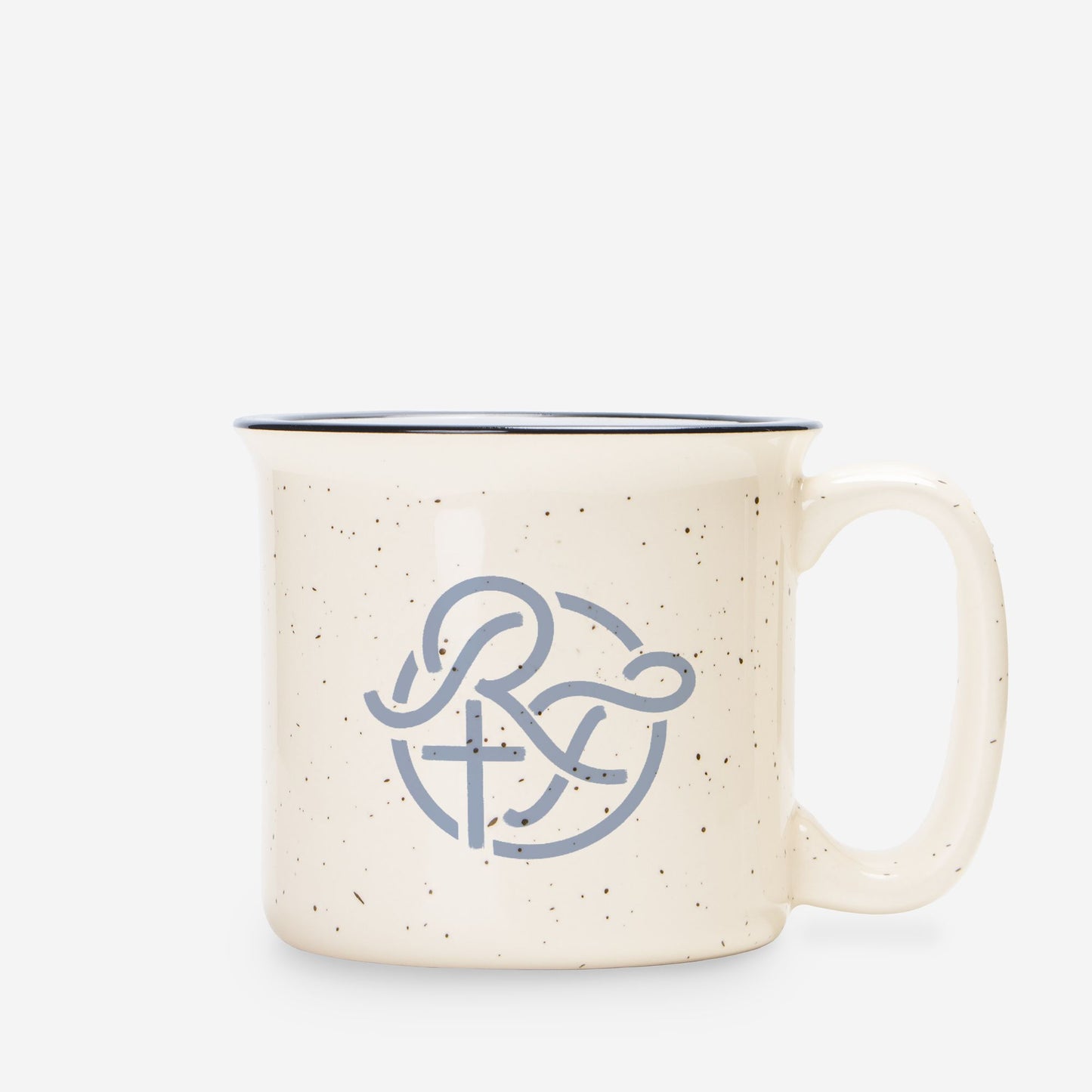 2 Corinthians 4:8-9 - Ceramic Camp Mug Speckled Cream 13oz