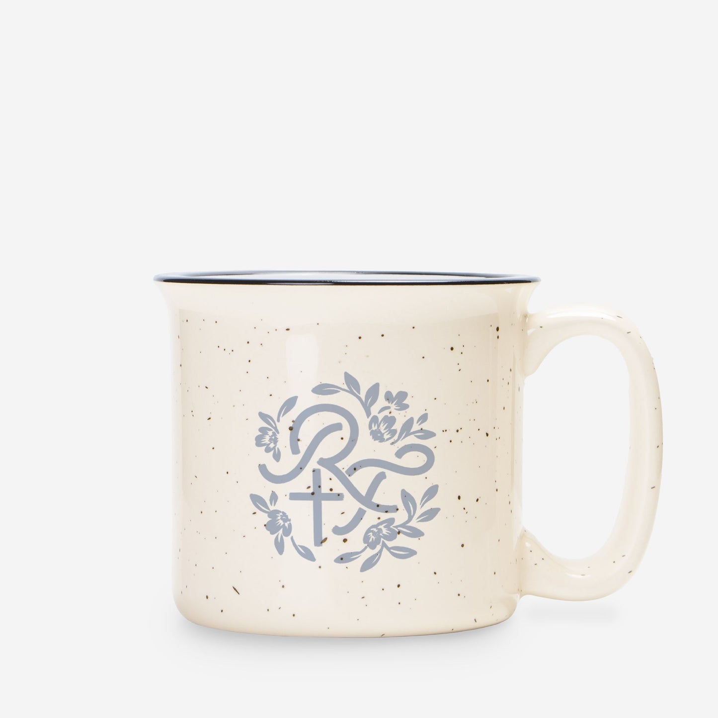 2 Corinthians 4:8-9 - Ceramic Camp Mug Speckled Cream 13oz