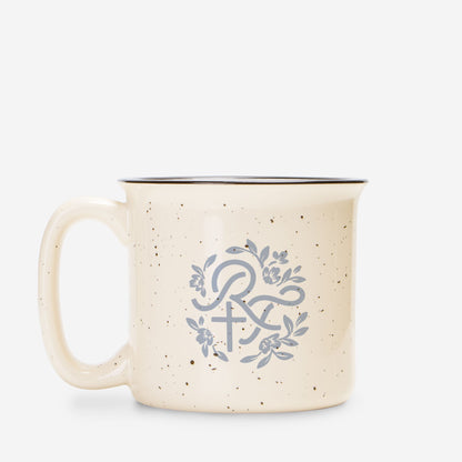 2 Corinthians 4:8-9 - Ceramic Camp Mug Speckled Cream 13oz