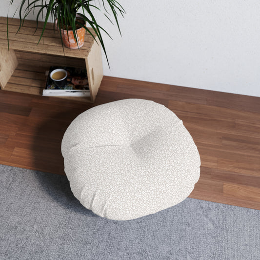 2 Corinthians 4:8-9 - Taupe - Round Floor Pillow