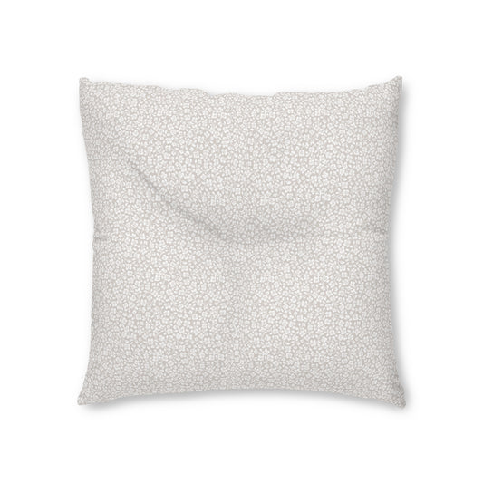 2 Corinthians 4:8-9 - Taupe - Square Tufted Floor Pillow
