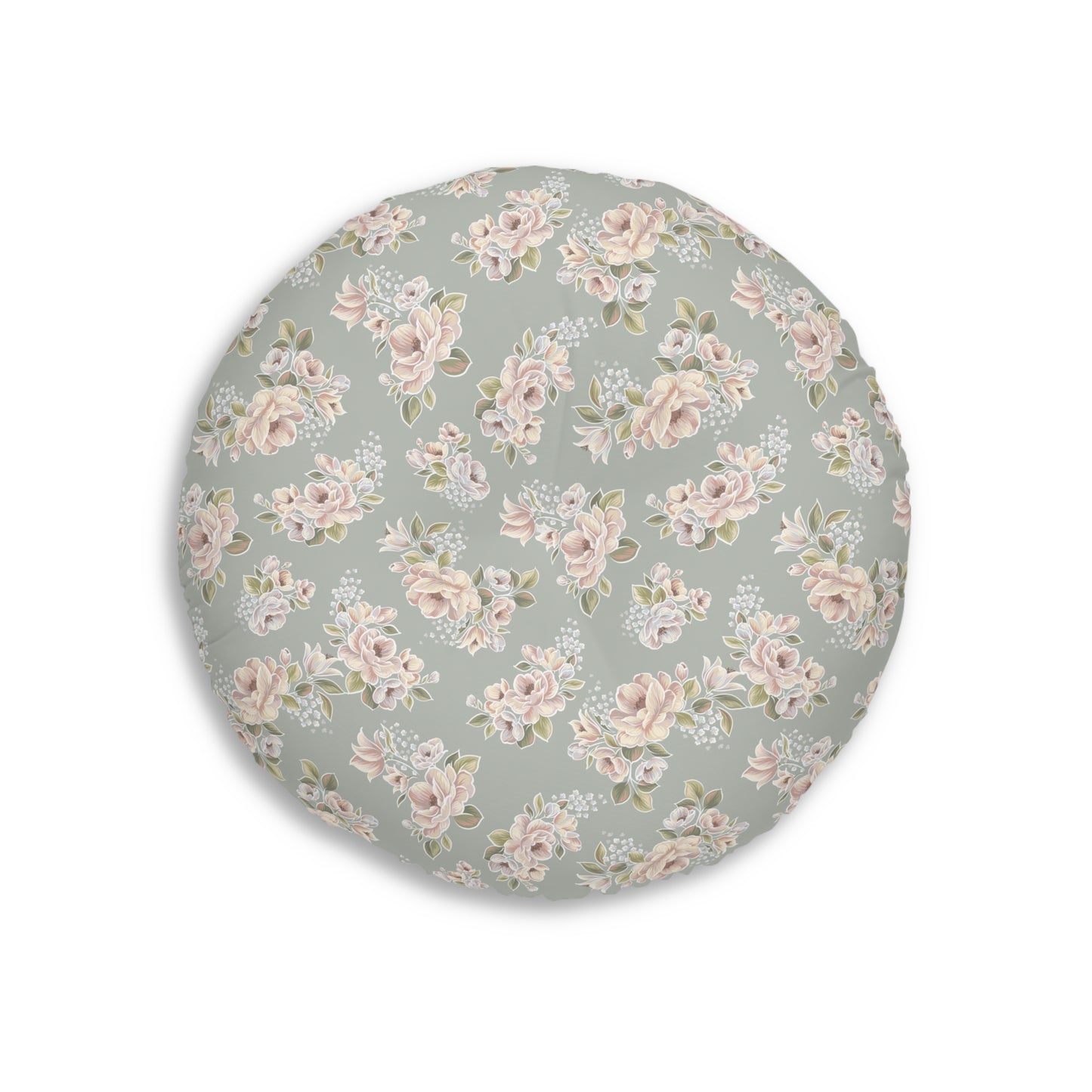 1 Corinthians 13:4-7 - Round Tufted Floor Pillow