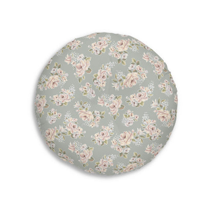 1 Corinthians 13:4-7 - Round Tufted Floor Pillow