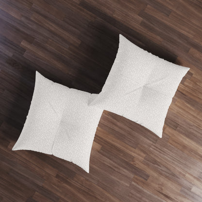 2 Corinthians 4:8-9 - Taupe - Square Tufted Floor Pillow