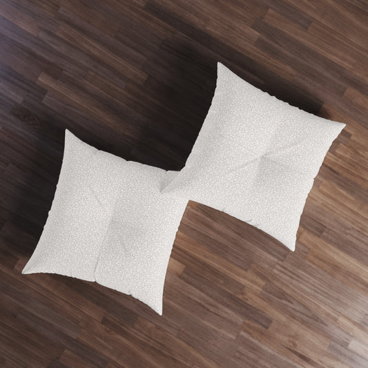 2 Corinthians 4:8-9 - Taupe - Square Tufted Floor Pillow