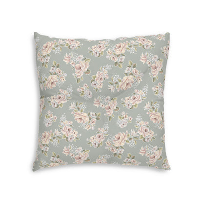 1 Corinthians 13:4-7 - Square Tufted Floor Pillow
