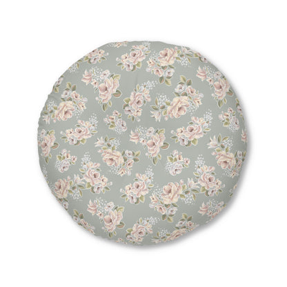 1 Corinthians 13:4-7 - Round Tufted Floor Pillow