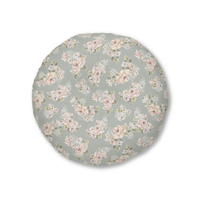 1 Corinthians 13:4-7 - Round Tufted Floor Pillow