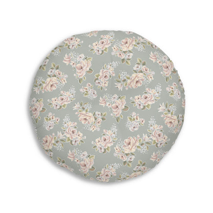 1 Corinthians 13:4-7 - Round Tufted Floor Pillow