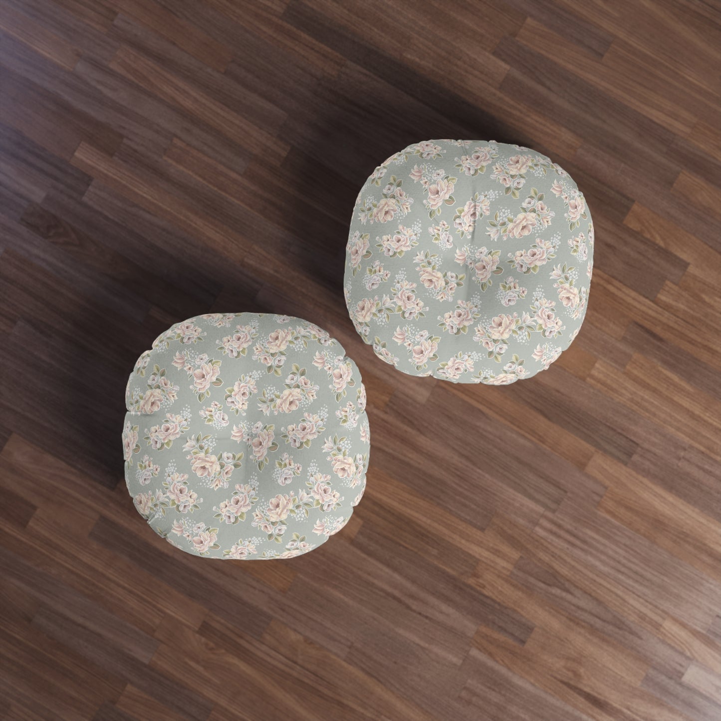 1 Corinthians 13:4-7 - Round Tufted Floor Pillow