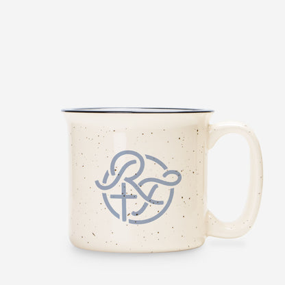 2 Corinthians 4:8-9 - Ceramic Camp Mug Speckled Cream 13oz