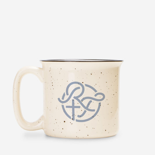 2 Corinthians 4:8-9 - Ceramic Camp Mug Speckled Cream 13oz