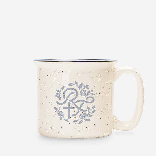 2 Corinthians 4:8-9 - Ceramic Camp Mug Speckled Cream 13oz