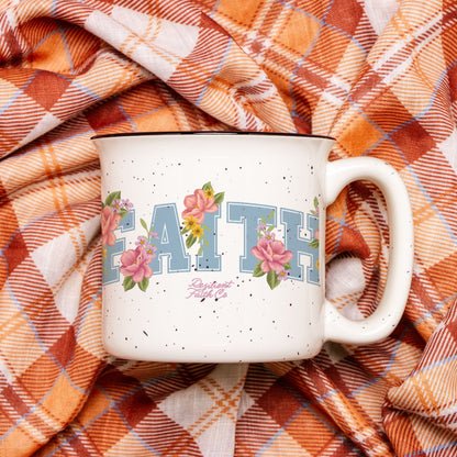 Hebrews 11:1- Ceramic Camp Mug Speckled Cream 13oz